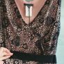 RENATA NUCCI black and taupe dress Sz 14 UK - Bnwt Rrp 239 Sterling Image 2