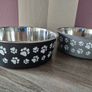 Set of x2 Stainless Steel Dog Feeder/ Drinking Bowls Image 4