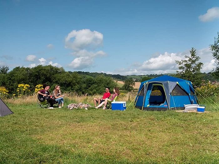 Tent Octago, 3 Man Tent Ideal for Camping in the Garden, Dome Tent, Waterproof 3 Person Camping Tent with Sewn-in Groundsheet (FREE POSTAGE)