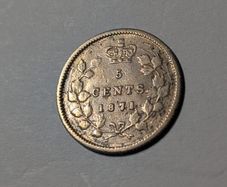 Canada silver 5 cent 1871.