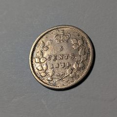 Canada silver 5 cent 1871.