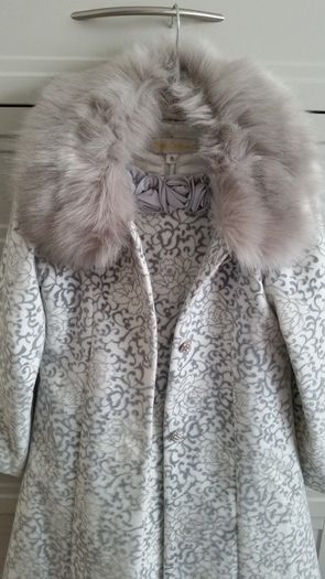 Elegant  girls coat and dress.