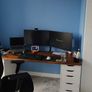 Two 27" Monitors & Dual Monitor Arm Image 2