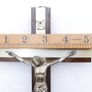 Vintage 10" Italian Wooden Wall Crucifix with Silver Corpus Image 7