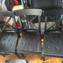 3 black chairs Ikea with cushions Image 4