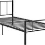 Single Bed Frame Metal Slatted 90 x 200 cm Image 2
