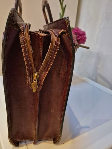 Vintage Texier Leather Bag Briefcase