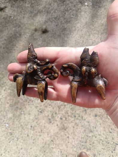 2 X Sokoto 19th Century Bronze Talisman Figures