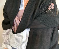 Black Scarf - Throw