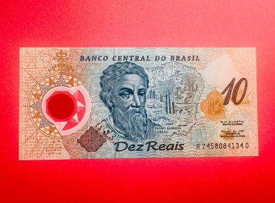 Brazil   10  Reals   2000  Pick  248a  Polymer / Plastic  Scarce  ( Uncirculated )
