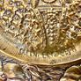 Vintage Brass Wall Plate Queen Elizabeth 41cm Image 6