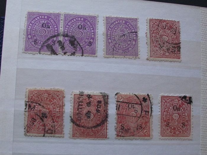 A extensive collection of Stamps from Indian States, presented in the album