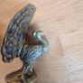 Vintage Solid Brass Peacock Ornament Image 4