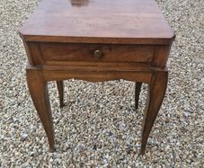 Vintage French-Style Walnut Bedside Table / Side Table