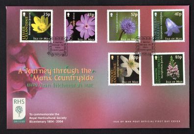 2004 Isle of Man A Journey through the Manx Countryside  with Alan Tichmarsh  Commemorative Stamps First Day Cover (FDC)