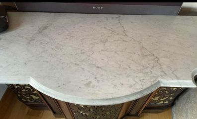 Marble table work top plinth