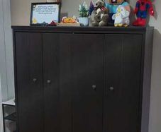 Hardwood Ikea chest with ample storage.like new.