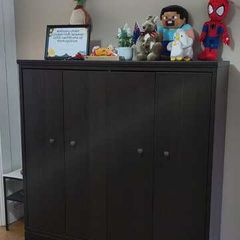 Hardwood Ikea chest with ample storage.like new.