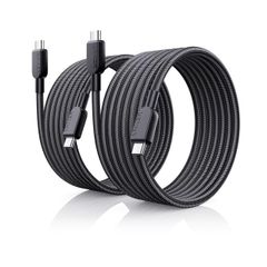 240W USB C to USB C Cable (2Pack,6ft), USB C Charger Cable Fast Charge for MacBook Pro, iPhone 17/16/15, iPad Pro, Samsung Galaxy,and More(USB 2.0)