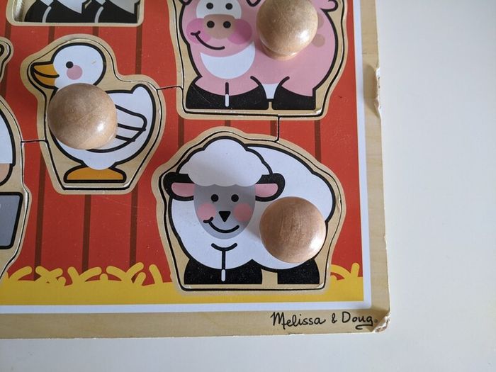 Melissa & Doug Animals large peg puzzle