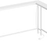 Slim Console Table, 180 cm Narrow Sofa Table with Power Outlets, Behind Entryway Table, 3 Assembly Options, for Entryway, White Image 7