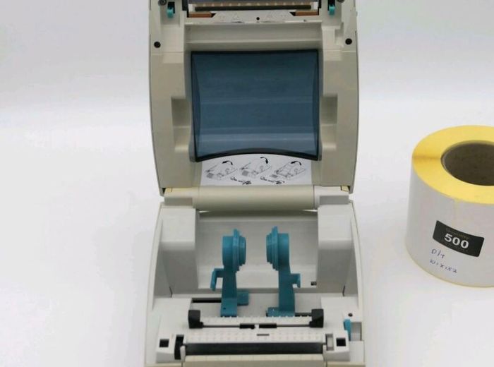 Zebra LP2844Z thermal label printer + 500 labels , spare head & roller buckels+ gear