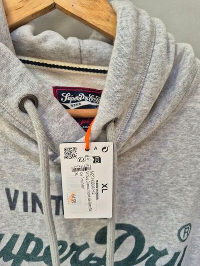 Superdry Mens Ice Grey Marl Hoodie