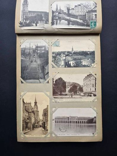 France  Large Vintage Postcard Album approx 500 cards 1900 1940 towns cities landscapes