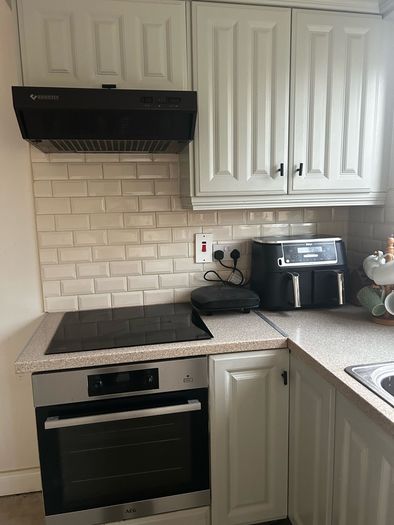 kitchen cabinets and counter top
