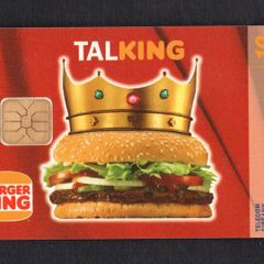 1997 Ireland 10 unit Burger King featuring the slogan "Where the burger is King" (ODS2) Call Card Used