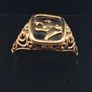 Vintage 9ct yellow gold panther head ring size  R Image 2