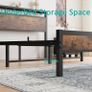 Double Bed Frame with Wooden Storage Shelf Headboard Image 3