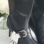 ZARA black leather mid length boots Sz 39 (Fit 6-6.5UK) - Bnwt Rrp 99.95 Image 3