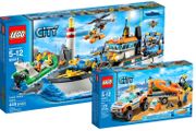 Lego City 60012 &amp; 60014: Coast Guard Patrol &amp; 4 X 4 (2013) 100% Complete W/BOXES