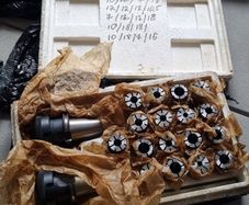 USSR NOS ISO40 Collet Chuck Set with Collets  2 ISO40 Tool Holders