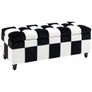 Velvet Storage Ottoman Image 2