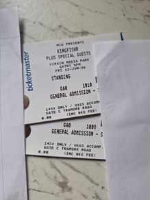 2 kingfisher physical tickets for cork june 12th