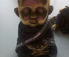 Set of 2 Gold mirrored Buddhas PRICE DROP