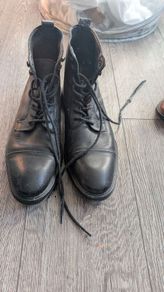 Schuh mens leather boots black