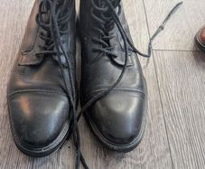 Schuh mens leather boots black