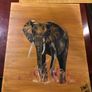 2 oil on board elephants Image 4