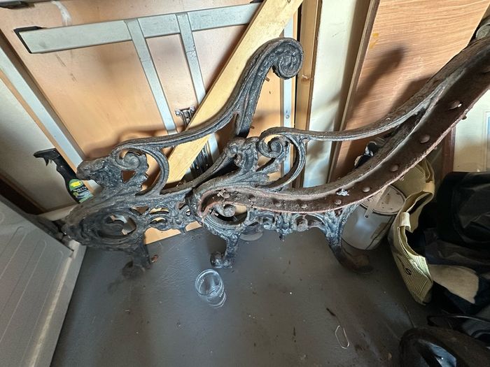 Antique Bench ends.