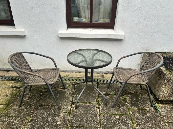Outdoor table and chair
