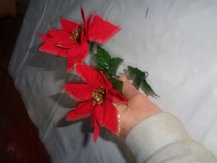 Faux Poinsetta x 2 for Sale