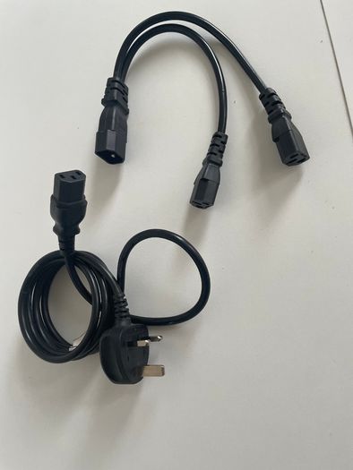 Y Type Dual Computer & Screen Power Splitter.