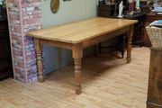 Vintage Pine Farmhouse Dining Table - 6ft