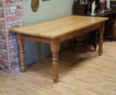 Vintage Pine Farmhouse Dining Table - 6ft