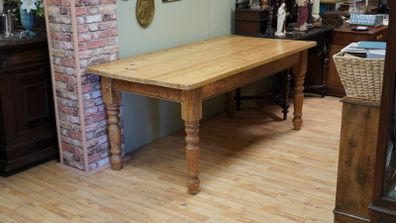 Vintage Pine Farmhouse Dining Table - 6ft