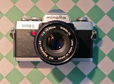 Minolta XG-1 (1983) + Lens MC Rokkor 50mm f1:2 - Serviced & Ready to Use SLR Film Camera