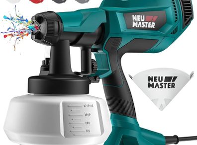 NEW SALE | Upgraded Paint Sprayer - Fence Paint Sprayer,[500W/1200ml/4 Nozzles/3 Patterns] HVLP Electric Spray Gun for Home Interior and Exterior